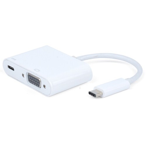 USB 3.1 Type-C to VGA +Type-C Charging Adapter